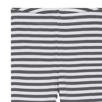 BIRKHOLM Stribede Rib Leggings Perfekt Hvid & Elefant Grå